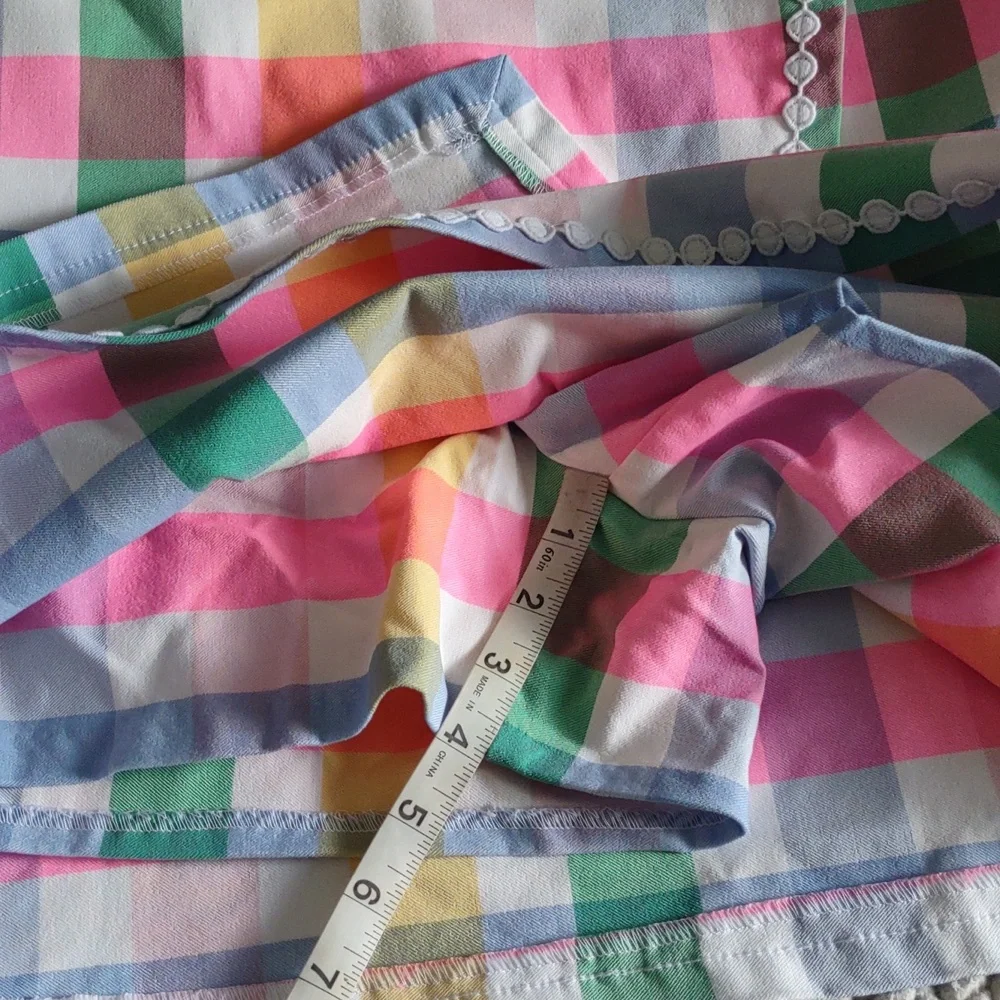NWT Crown & Ivy Pastel Plaid Skort 16W